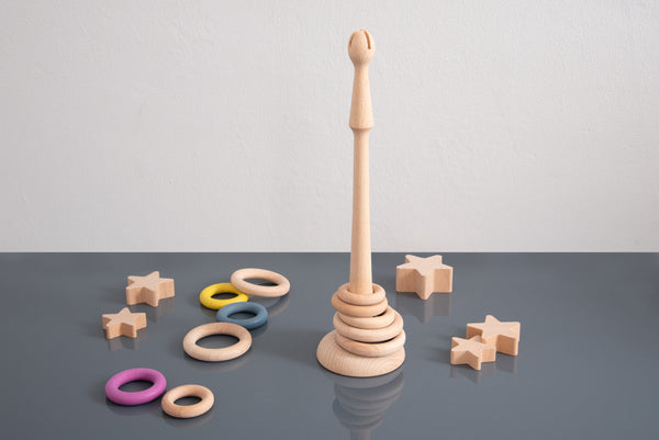 Natural Wooden Ring Stand