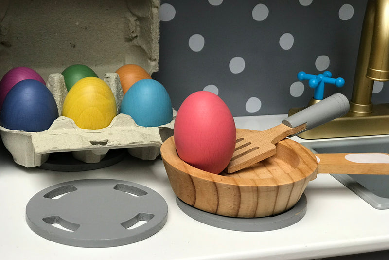 Rainbow Wooden Eggs