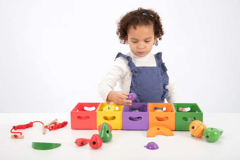 Wooden Sorting Fruit & Vegetable Crates