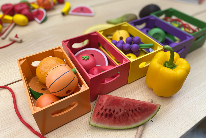 Wooden Sorting Fruit & Vegetable Crates