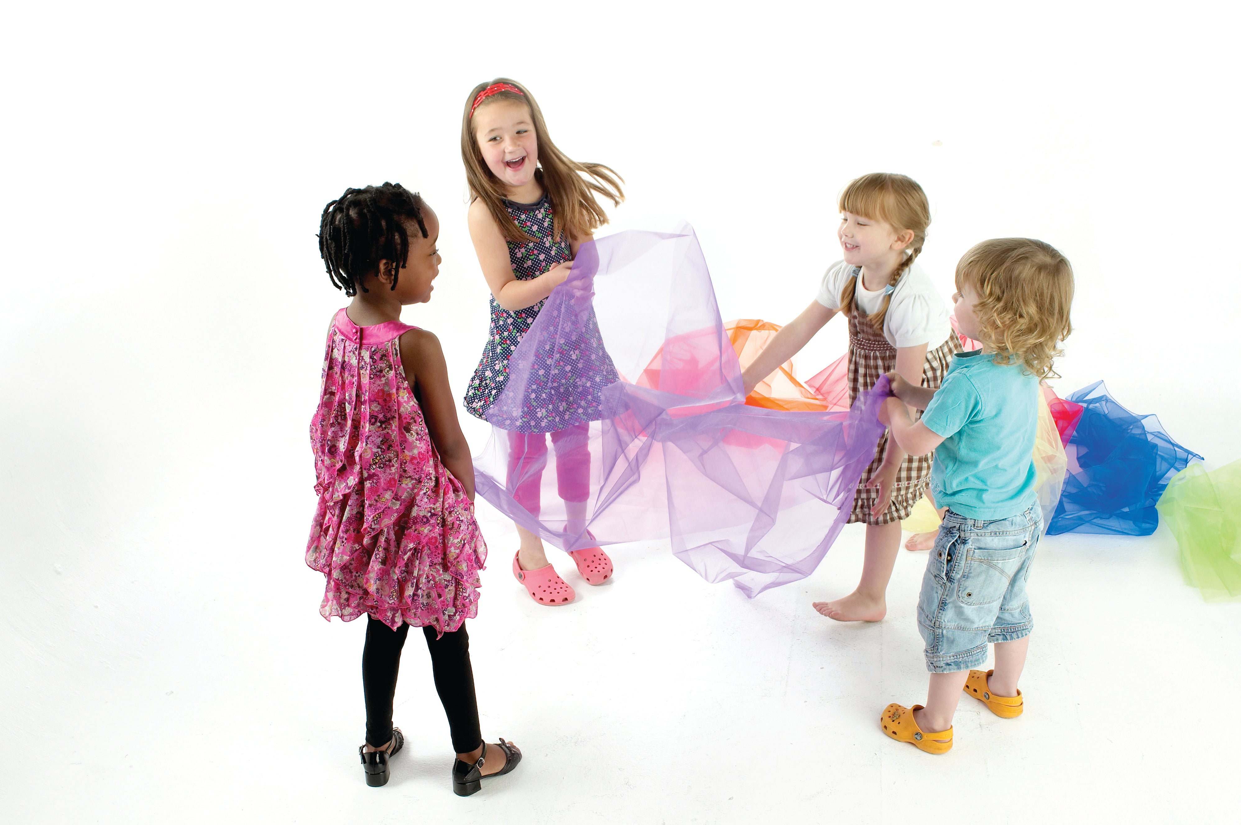 TickiT Large Rainbow Organza Set Of 7 Fabrics | Sensory Play - Tinker - View #4