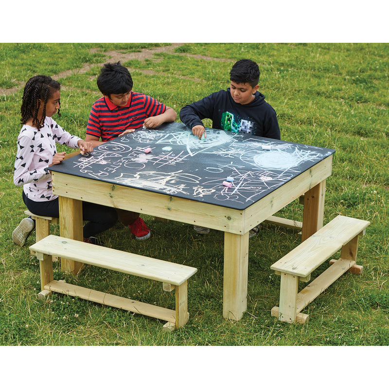 Chalkboard Table and Benches