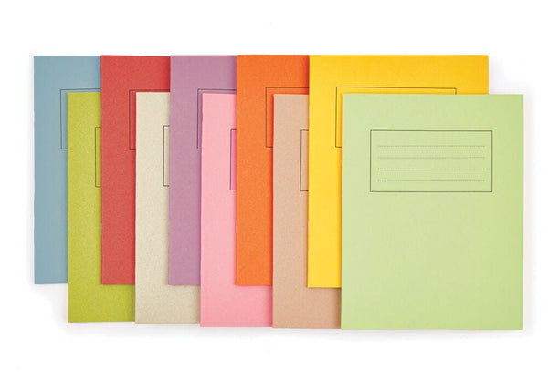 EXERCISE BOOKS, MANILLA COVERS, 9 x 7 (229 x 178mm), 80 pages, 80 pages - 225gsm manilla cover, Blue, 5mm Squares, Pack of 25