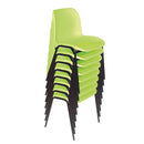 STACKING CLASSROOM CHAIRS SET, Sizemark 1 - 260mm Seat height, Lime, Smartbuy, Set of 8