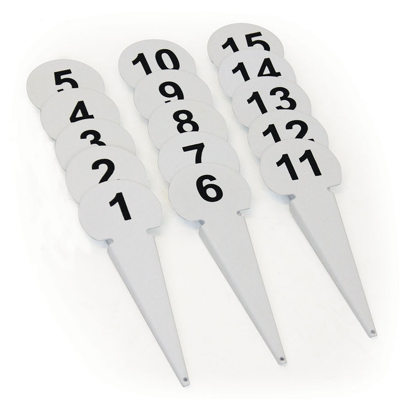 Numbered Throwing Marker 75mm, 1-15, Set of 15