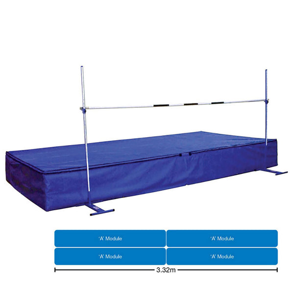 Junior School High Jump Landing Area With Wear Sheet Wear Sheet Only, 2.5M x 3.32M x 560mm