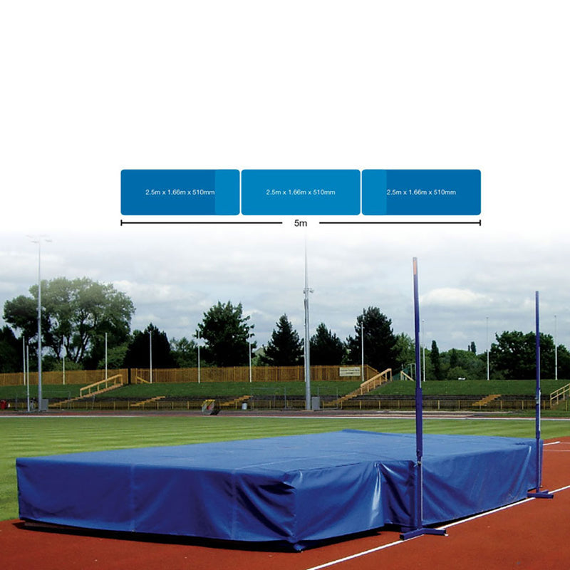 Club High Jump Landing Area Pvc Coverall Only, 5M x 2.5M x 510mm C/W Cut-Outs