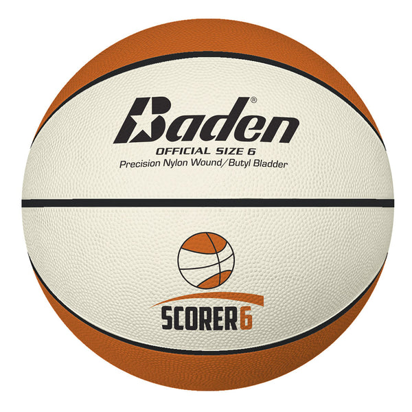 Baden Scorer Basketball Size 6 - Br426, Tan/Cream