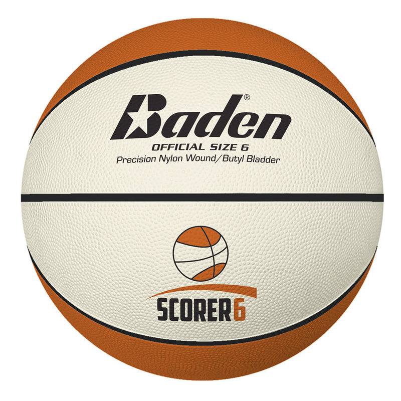 Baden Scorer Basketball Size 6 - Br426, Tan/Cream