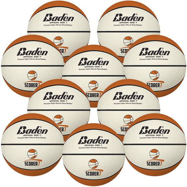 Baden Scorer Basketball Size 7 - Br427, Bag of 10