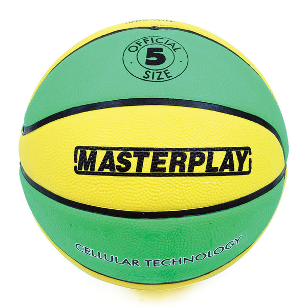 Masterplay Cellular Basketball Size 5, Yellow/Lime Green