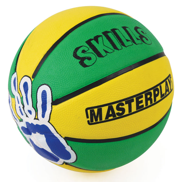 Masterplay Cellular Skills Basketball Size 5, Yellow/Lime Green