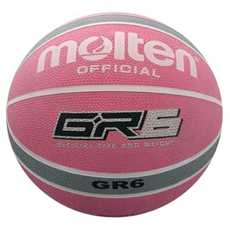 Molten Gr Coloured Series Basketball Size 6, Pink/Grey