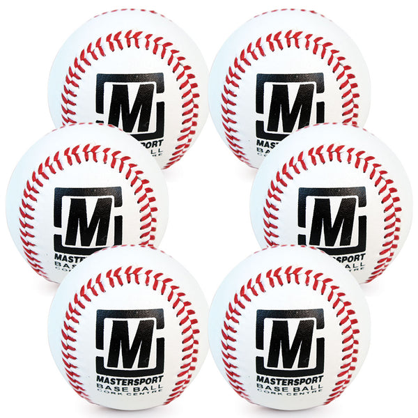 Mastersport Baseball Synthetic, Cork ,Bag of 6 