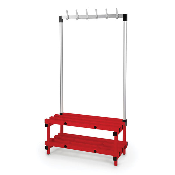 Stacarac Changing Room Bench And Rail 1M Red