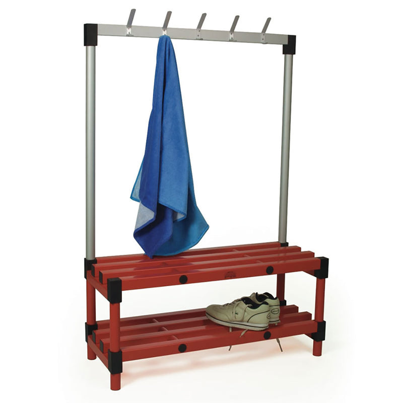 Stacarac Changing Room Bench And Rail 1.5M Red