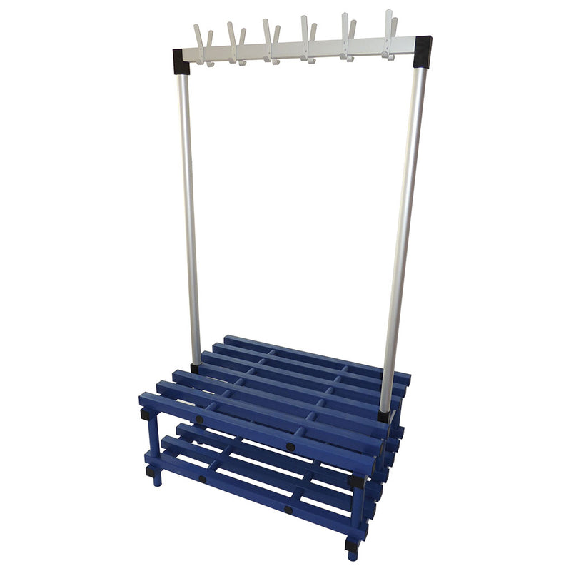 Stacarac Changing Room Double Bench And Rail 1M Blue