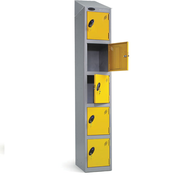 Probe Locker With Sloping Top 178 H X 30.5 W X 45cm D 5 Door
