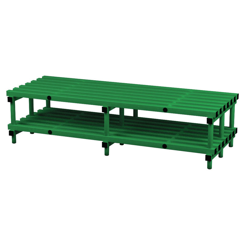 Vendiplas Bench And Rail 1.00M L x 0.45M W x 0.49M H, Green