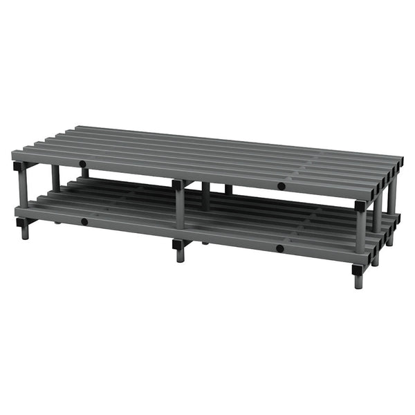 Vendiplas Bench And Rail 1.50M L x 0.45M W x 0.49M H, Grey