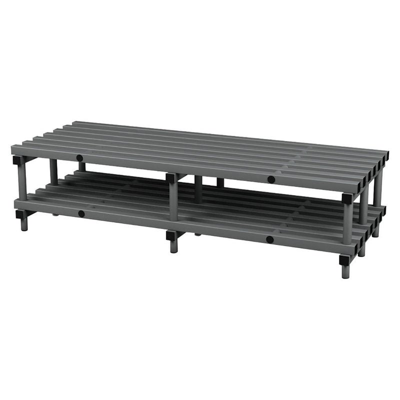 Vendiplas Bench And Rail 2.00M L x 0.45M W x 0.49M H, Grey