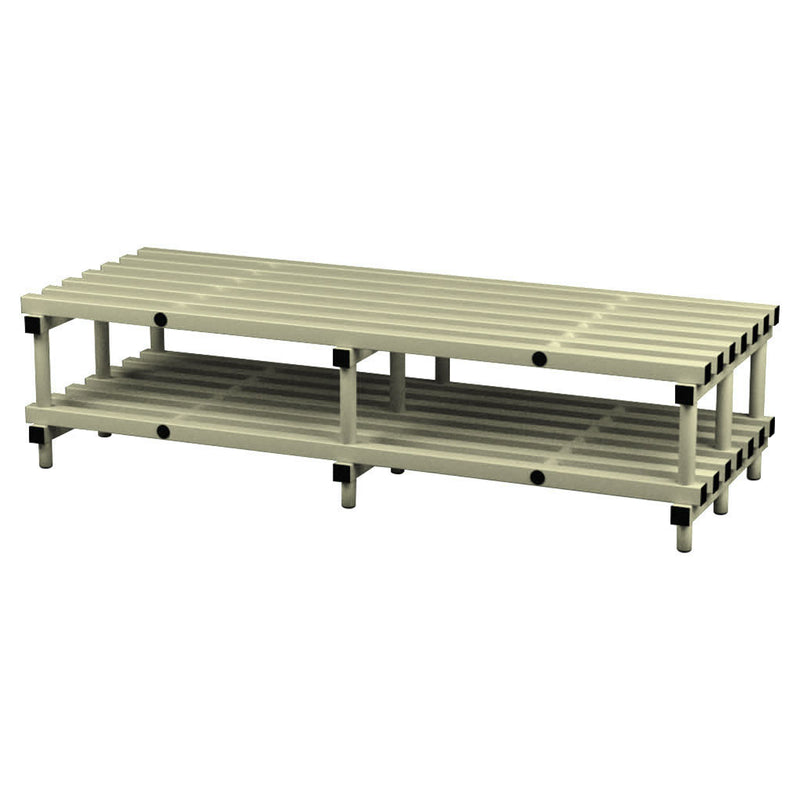 Stacarac Changing Room Double Bench 1.00M L x 0.80M W x 0.45M H, Cream