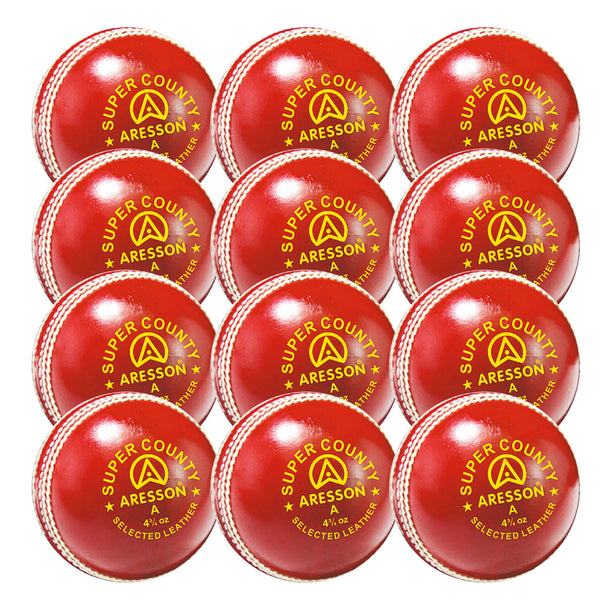 Aresson Super County Cricket Ball 4.75Oz, Bag of 12