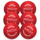 Official British Dodgeball Masterplay Foam Dodgeball 150mm, Red, Set of 6