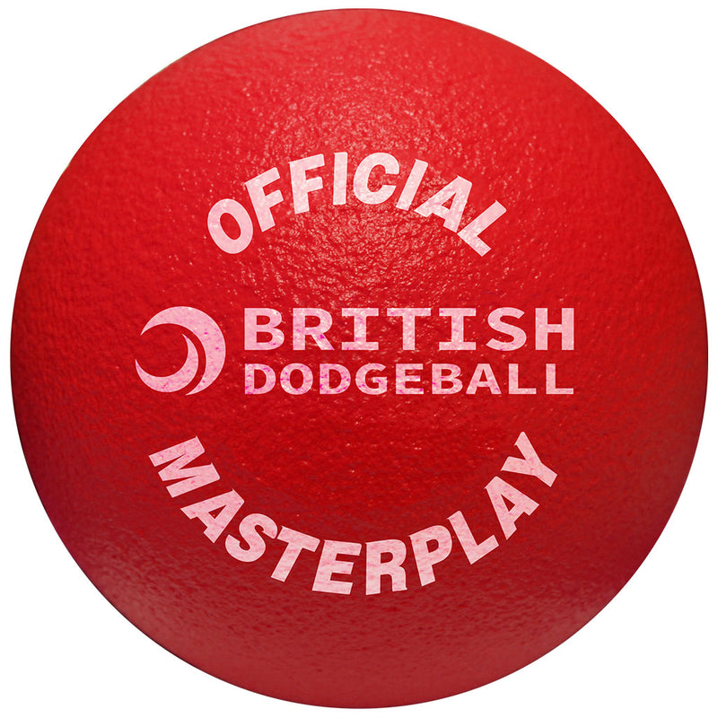 Official British Dodgeball Masterplay Foam Dodgeball 150mm, Red