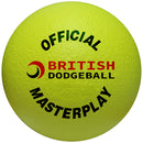 Official British Dodgeball Masterplay Foam Dodgeball 150mm, Yellow