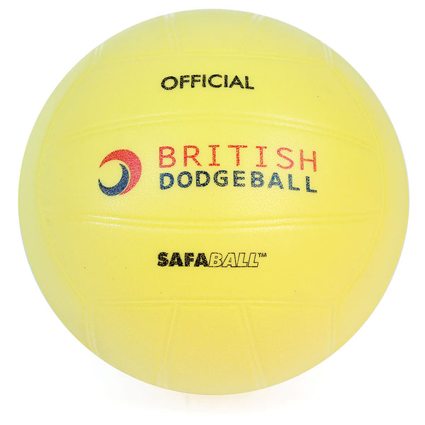 Official British Dodgeball Safaball Softtouch Dodgeball 200mm, Yellow