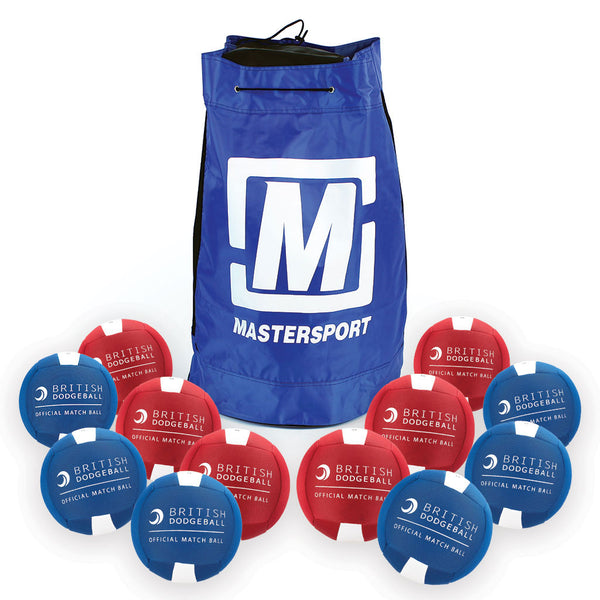 Official British Dodgeball Match Ball Size 3, Mixed Colours, Bag of 12