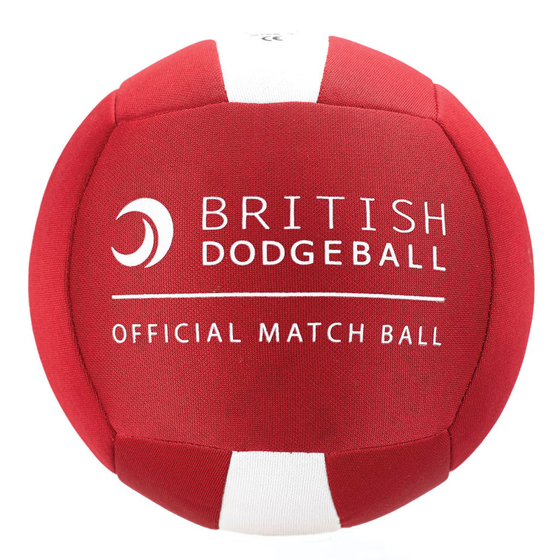 Official British Dodgeball Match Ball Size 3, Red And White