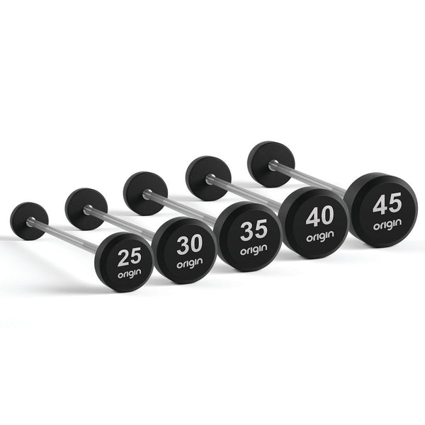 Origin Rb3 Rubber Barbell Set Heavy (25kg, 30kg, 35kg, 40kg, 45kg)