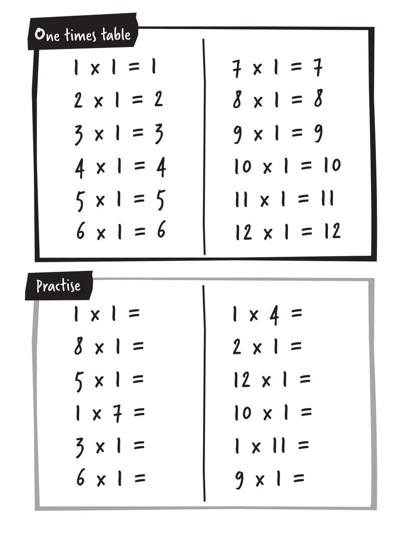 A5 Children's Times Table Book pk 30