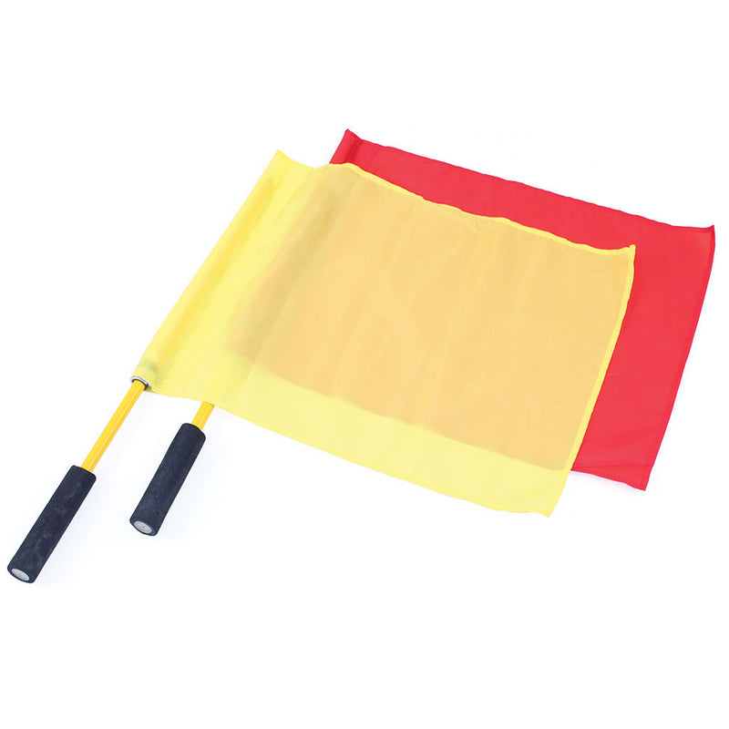 Linesman's Flag Plain Red And Yellow, Pair