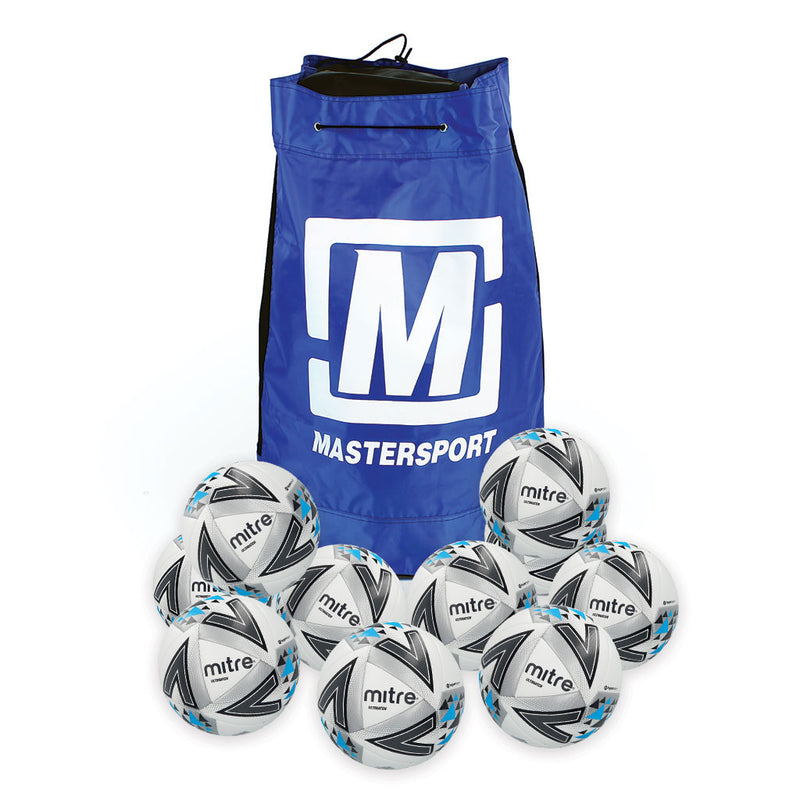 Mitre Ultimatch Football White, Size 4, Bag of 10
