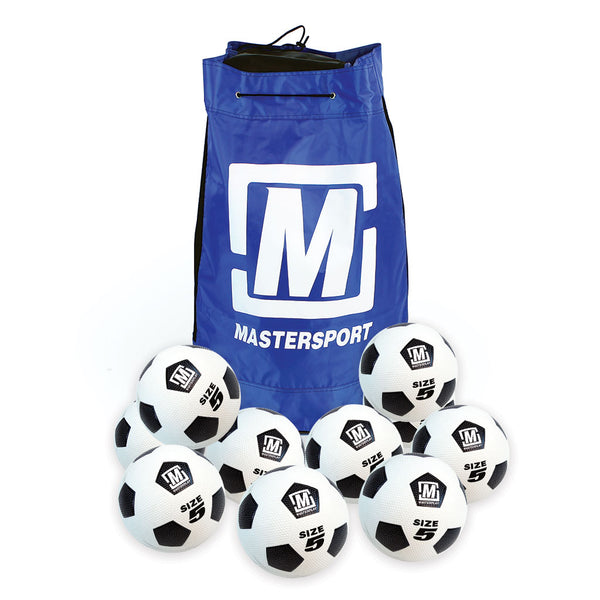 Masterplay Rubber Dimple Football Size 5, Bag of 10