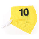 Numbered Golf Flag Polyester, Yellow, Numbered 10-18