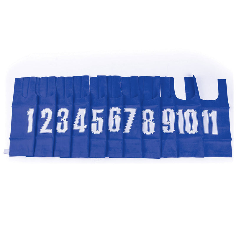 Nylon Bib  Large, Blue, Set of 11, Printed 1 - 11
