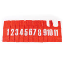 Nylon Bib  Large, Red, Set of 11, Printed 1 - 11