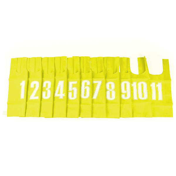 Nylon Bib  Medium, Yellow, Set of 11, Printed 1 - 11