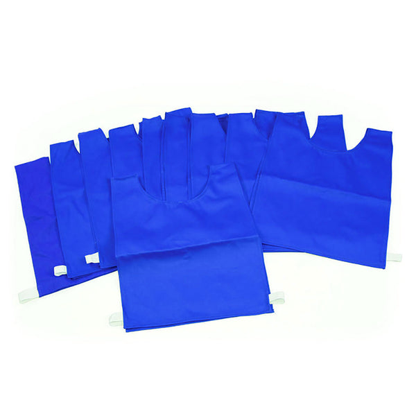 Cotton Bib Small, Blue, Set of 10