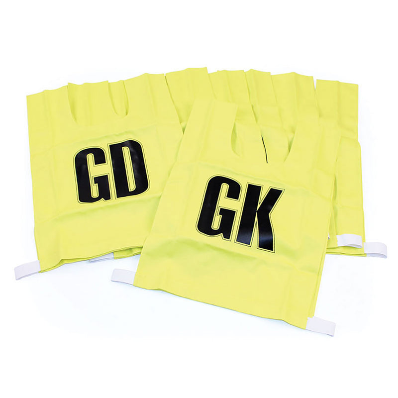 Netball Bib Cotton, Medium, Yellow, Set of 7