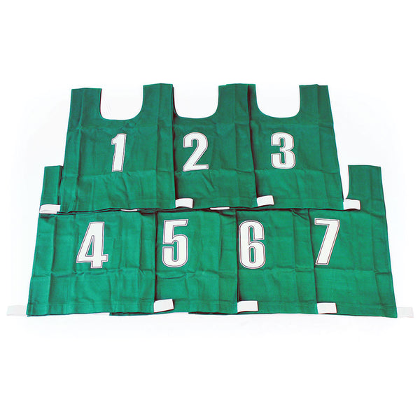 Cotton Bib Numbered 1-7 Large, Green