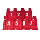Cotton Bib Numbered 1-7 Medium, Red
