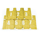 Cotton Bib Numbered 1-7 Medium, Yellow