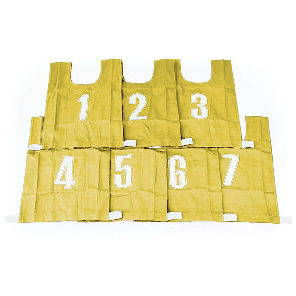 Cotton Bib Numbered 1-7 Medium, Yellow