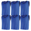 Mesh Training Bib Large, Blue, Set of 6 