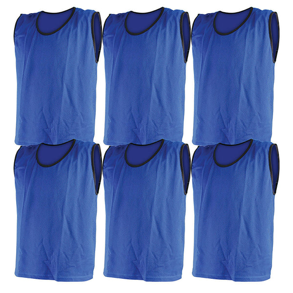 Mesh Training Bib Large, Blue, Set of 6 